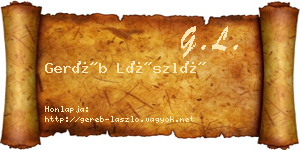 Geréb László névjegykártya