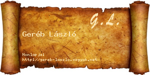 Geréb László névjegykártya