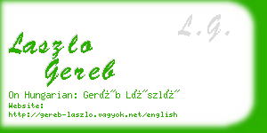 laszlo gereb business card